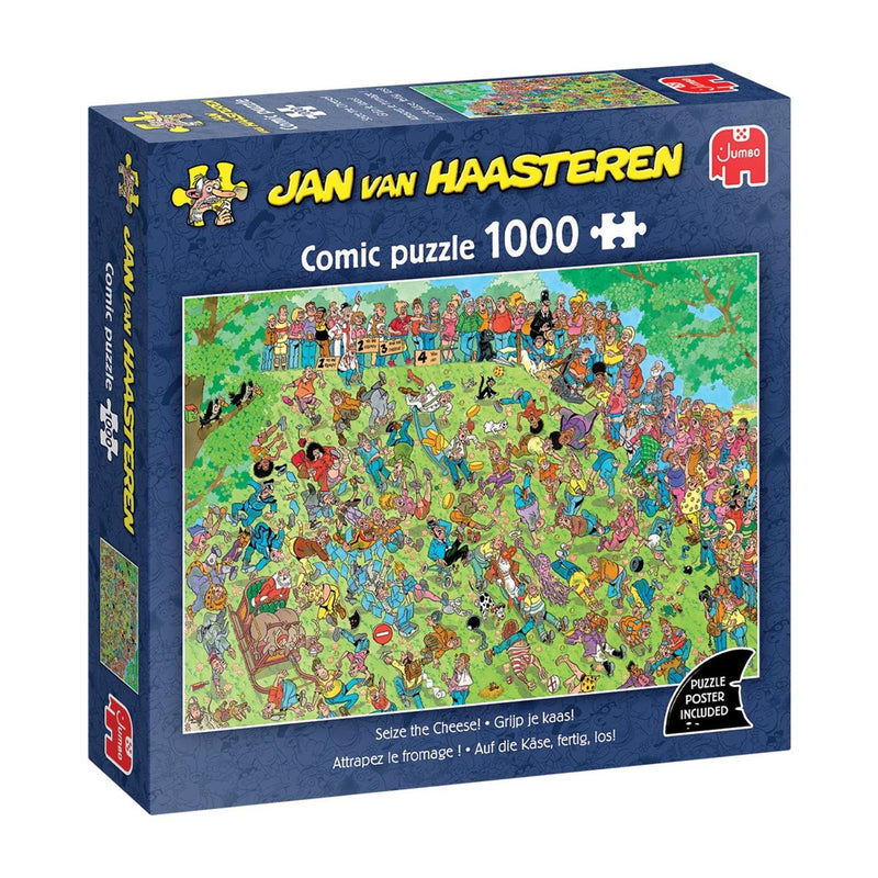 Afbeelding laden in galerijviewer, Jumbo jan van haasteren puzzel titel grijp de kaas! 1000 stukjes
