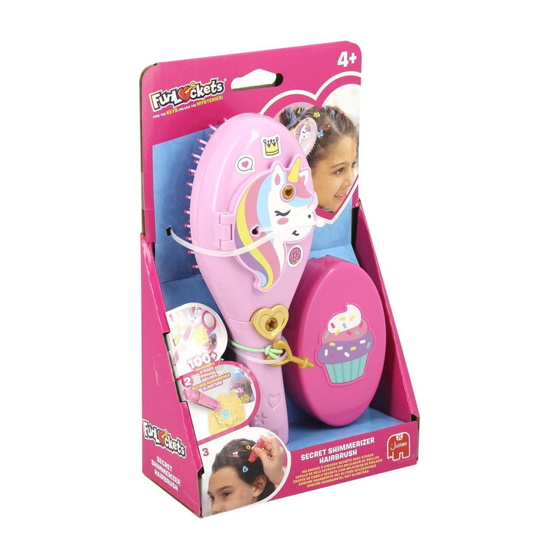 Afbeelding laden in galerijviewer, Jumbo funlockets geheime haarborstel met glinsters februari
