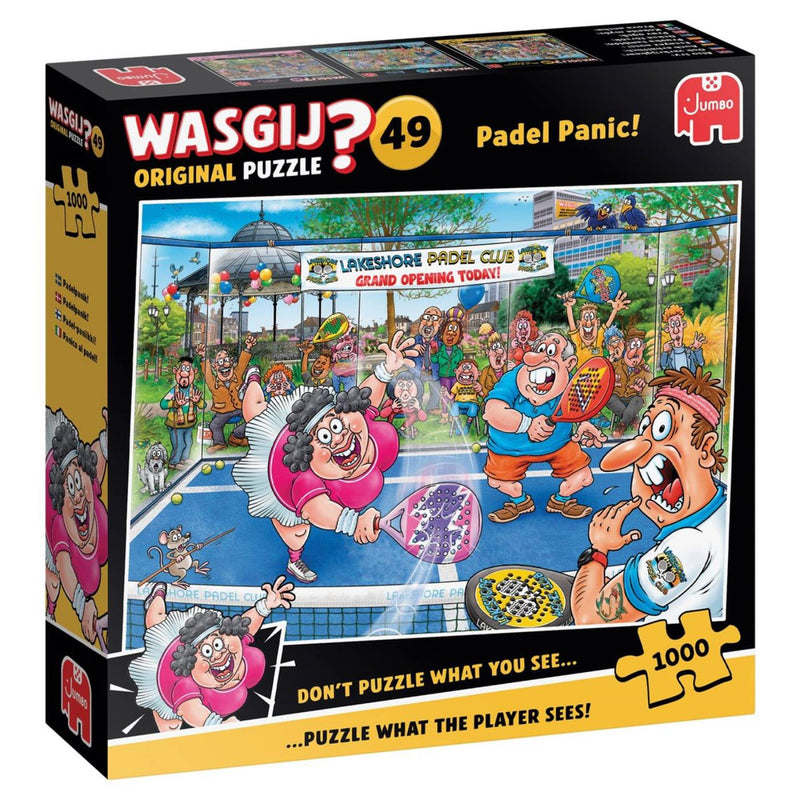 Load image into Gallery viewer, Jumbo wasgij original 49 - paniek op de padelbaan! - 1000 stukjes
