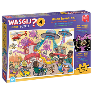 Jumbo wasgij junior 4 legpuzzel - alien invasie! - 240st.