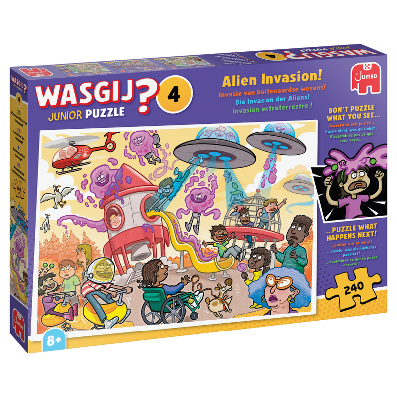 Load image into Gallery viewer, Jumbo wasgij junior 4 legpuzzel - alien invasie! - 240st.
