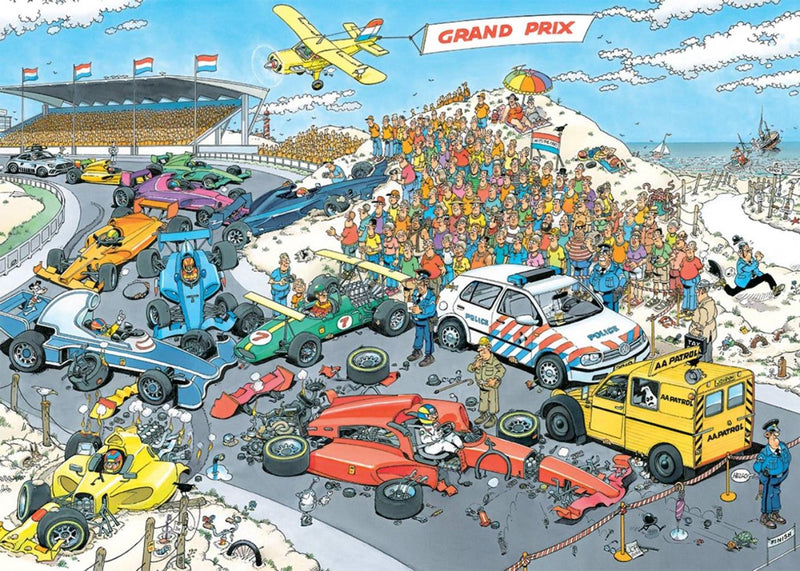 Load image into Gallery viewer, Jumbo jan van haasteren puzzel dutch grand prix - nog één rondje zandvoort 1000 stukjes
