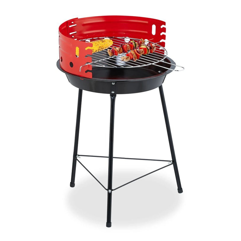 Load image into Gallery viewer, Bbq barbecue 33x32x55 cm zwart rood
