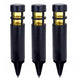 Pro garden solar tuinlampen 3 stuks zwart