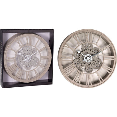Overige merken analoge wandklok met roterend uurwerk 38.7 cm zand