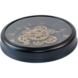 Excellent houseware analoge wandklok 40 cm goud zwart