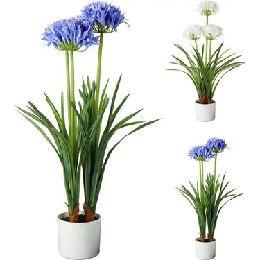 Overige merken kunstplant agapanthus 50x80 cm blauw wit verschillende uitvoeringen