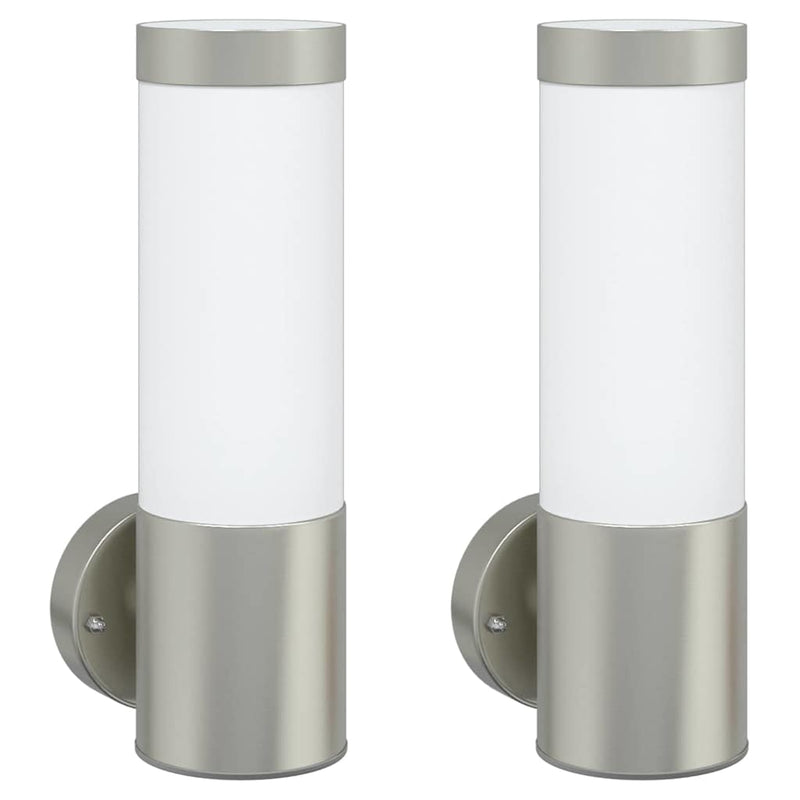 Load image into Gallery viewer, Vidaxl buiten wandlamp 2 pcs zilver 12 x 8,5 x 27 cm
