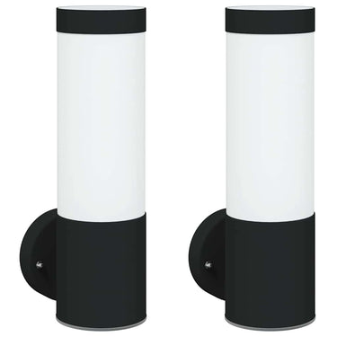 Vidaxl buiten wandlamp 2 pcs zwart 12 x 8,5 x 27 cm