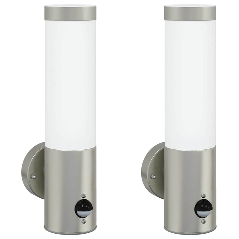 Load image into Gallery viewer, Vidaxl buiten wandlamp 2 pcs zilver 12 x 8,5 x 29 cm
