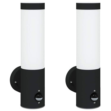 Vidaxl buiten wandlamp 2 pcs zwart 12 x 8,5 x 29 cm