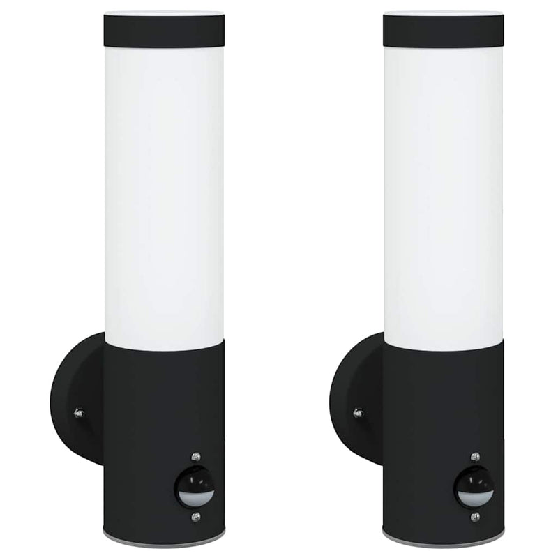Load image into Gallery viewer, Vidaxl buiten wandlamp 2 pcs zwart 12 x 8,5 x 29 cm
