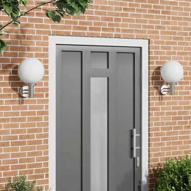 Vidaxl buiten wandlamp 2 pcs zilver 28 x 25 x 38 cm