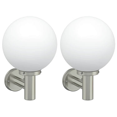 Vidaxl buiten wandlamp 2 pcs zilver 28 x 25 x 38 cm