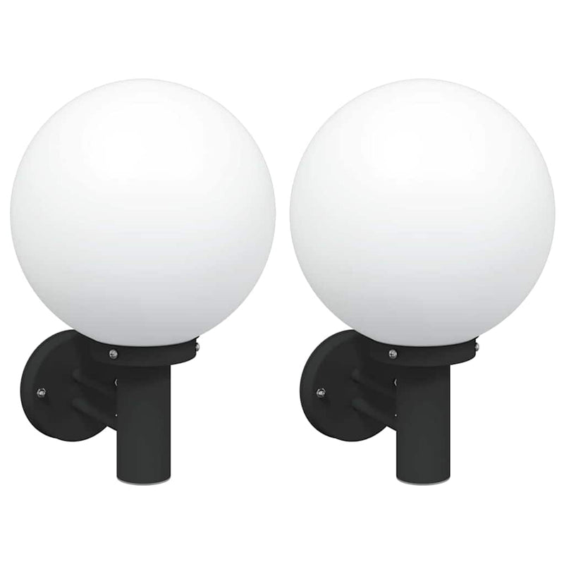 Load image into Gallery viewer, Vidaxl buiten wandlamp 2 pcs zwart 28 x 25 x 38 cm
