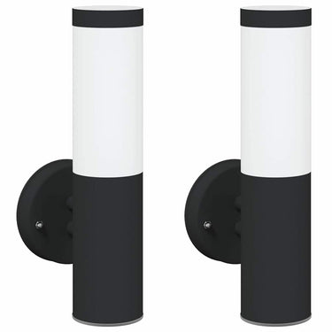 Vidaxl buiten wandlamp 2 pcs zwart 15 x 7,5 x 33 cm
