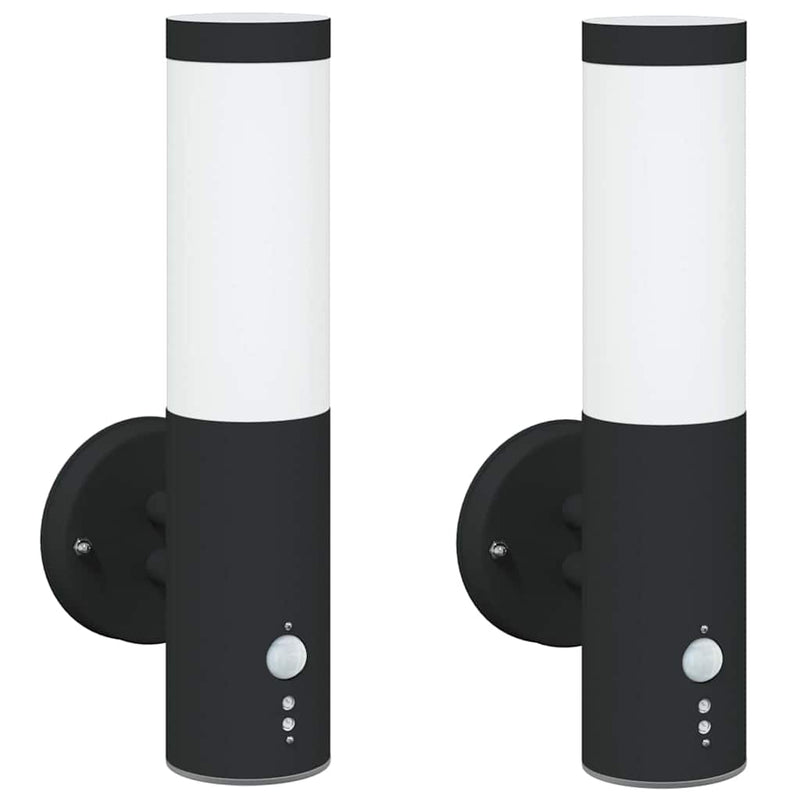 Load image into Gallery viewer, Vidaxl buiten wandlamp 2 pcs zwart 15 x 7,5 x 33 cm
