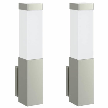 Vidaxl buiten wandlamp 2 pcs zilver 10.5 x 6 x 33 cm
