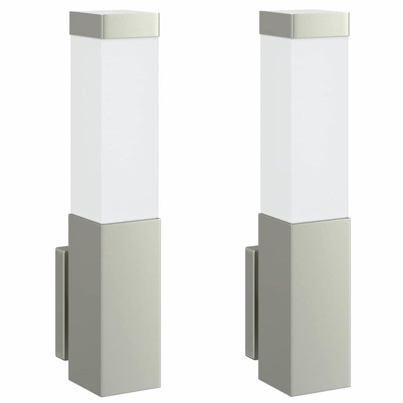 Load image into Gallery viewer, Vidaxl buiten wandlamp 2 pcs zilver 10.5 x 6 x 33 cm
