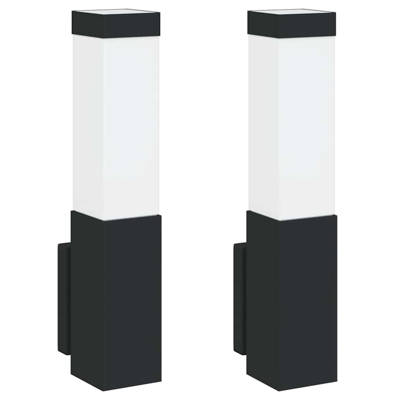 Load image into Gallery viewer, Vidaxl buiten wandlamp 2 pcs zwart 10.5 x 6 x 33 cm
