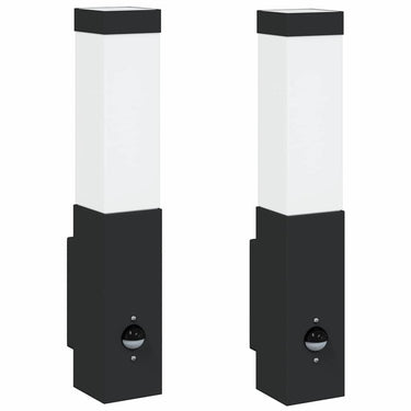 Vidaxl buiten wandlamp 2 pcs zwart 10.5 x 6 x 33 cm