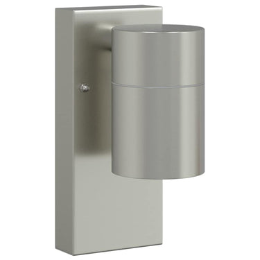 Vidaxl buiten wandlamp zilver 6,5 x 10,5 x 16 cm rvs en glas