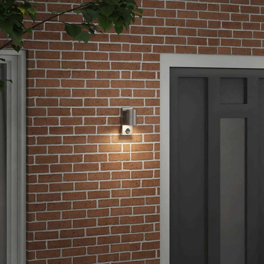 Vidaxl buiten wandlamp zilver 6,5 x 10,5 x 16 cm rvs en glas