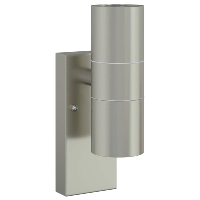 Load image into Gallery viewer, Vidaxl buiten wandlamp zilver 7 x 10 x 22 cm rvs en glas
