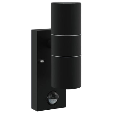 Vidaxl buiten wandlamp zwart 7 x 10 x 22 cm rvs en glas