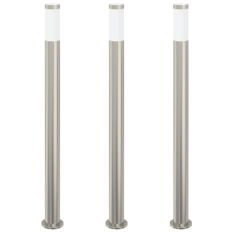Load image into Gallery viewer, Vidaxl bolderverlichting 3 stuks 110 cm rvs ip44
