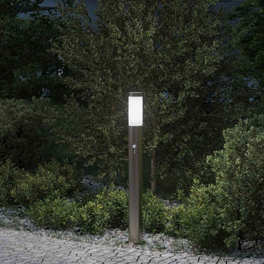 Vidaxl bolderverlichting met sensor 80 cm rvs ip44