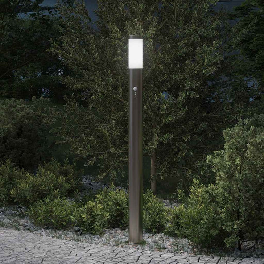 Vidaxl bolderverlichting met sensor 110 cm roestvrij staal ip44