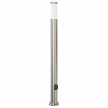Vidaxl bolderarmatuur met stopcontact 110 cm rvs ip44