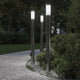 Vidaxl bolderverlichting met stopcontact 3 stuks 110 cm roestvrij staal ip44