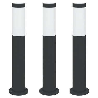 Vidaxl bolderverlichting 3 stuks 50 cm rvs ip44