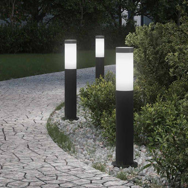 Vidaxl bolderverlichting 3 stuks 50 cm rvs ip44
