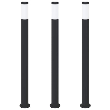 Vidaxl bolderverlichting 3 stuks 110 cm rvs ip44