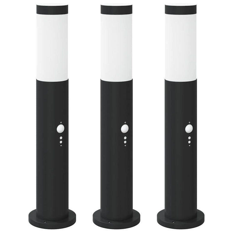 Load image into Gallery viewer, Vidaxl bolderverlichting met sensor 3 stuks 50 cm rvs ip44
