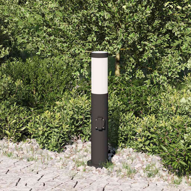 Load image into Gallery viewer, Vidaxl bolderarmatuur met stopcontact 50 cm rvs ip44
