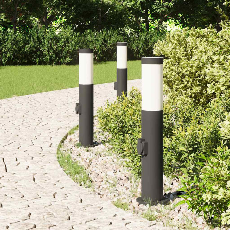 Load image into Gallery viewer, Vidaxl bolderverlichting met stopcontact 3 stuks 50 cm roestvrij staal ip44
