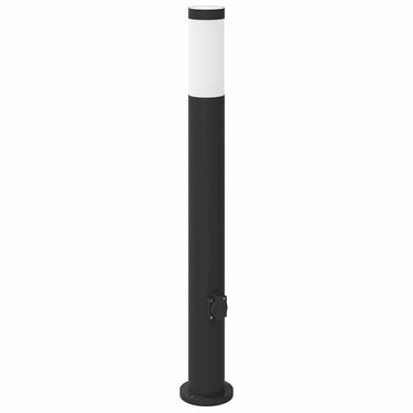 Vidaxl bolderarmatuur met stopcontact 80 cm rvs ip44