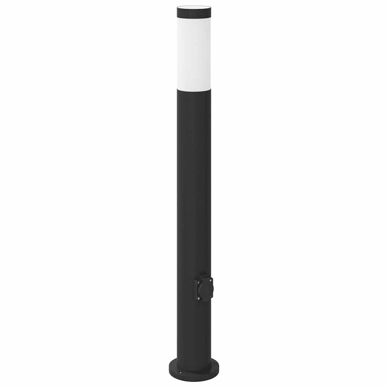 Load image into Gallery viewer, Vidaxl bolderarmatuur met stopcontact 80 cm rvs ip44
