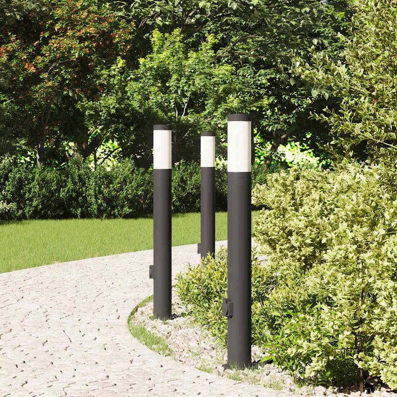Load image into Gallery viewer, Vidaxl bolderverlichting met stopcontact 3 stuks 80 cm roestvrij staal ip44
