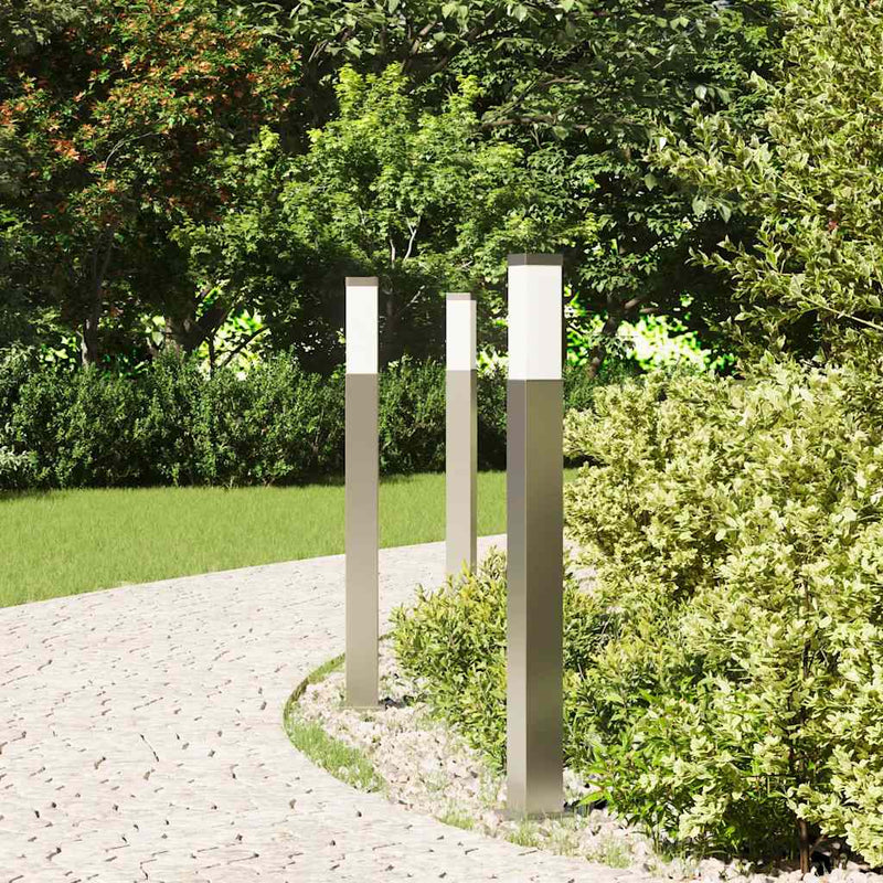 Load image into Gallery viewer, Vidaxl bolderverlichting 3 stuks 80 cm rvs ip44
