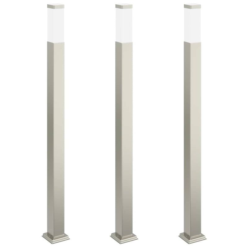 Load image into Gallery viewer, Vidaxl bolderverlichting 3 stuks 110 cm rvs ip44
