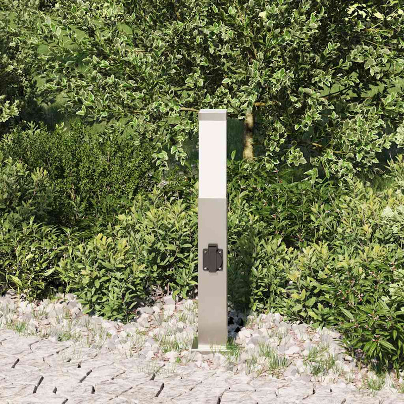 Load image into Gallery viewer, Vidaxl bolderarmatuur met stopcontact 50 cm rvs ip44

