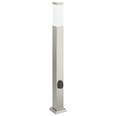 Vidaxl bolderarmatuur met stopcontact 80 cm rvs ip44