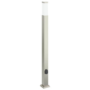 Vidaxl bolderarmatuur met stopcontact 110 cm rvs ip44