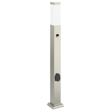 Vidaxl bolderarmatuur met sensor en stopcontact 80 cm roestvrij staal ip44