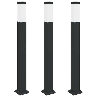 Vidaxl bolderverlichting 3 stuks 80 cm zwart ip44